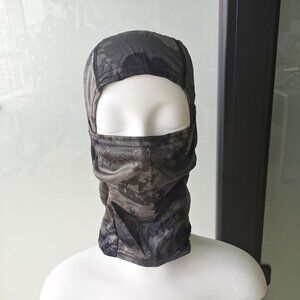 Multi-Functional Fast Dry Camo Hood Mask Outdoor Hunting Cycling Black